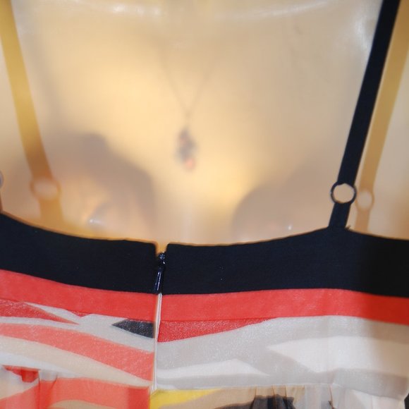 BCBGMaxazria Cascade Silk Scarf Mini Dress Size 2 Poppy Combo Sweetheart - Picture 7 of 11